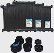 Kit Aquecedor Solar para Piscina até 5000 Litros TS Solar com 5 Placas Coletoras de 3 Metros, Conexão de Rosca e Kit de Instalação
