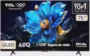 Smart TV TCL 75 Polegadas QLED 4K P7K WiFi Bluetooth Google TV HDR10+ Dolby Atmos Dolby Vision 75P7K