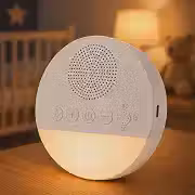 Aparelho de Ruído Branco com Luz Noturna para Bebês e Adultos, 20 Sons Relaxantes, Som do Útero, Timer 15/30/60 min e USB-C