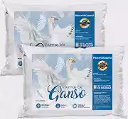 Kit 02 Travesseiro Toque de Pluma Premium Percal 400 Fios 50x70cm Lavável, Antiácaro, Antialérgico
