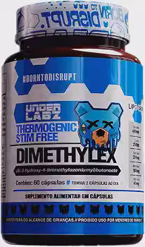 Dimethylex Stim Free (60 cápsulas - 30 Doses) Termogênico - Under Labz | Sem cafeína, Energia, Foco – Fórmula Premium | Tecnologia Lipo Drive | Inteligência Metabólica