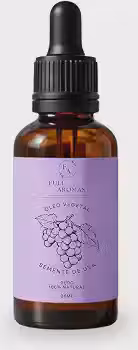 FULL AROMAS Óleo Vegetal de Semente de Uva, 100% Natural, Extraido a Frio, Textura leve, Rico em Vitamina E, Hidratante, Pele e cabelo, 30ml