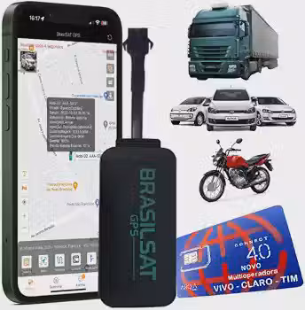 Rastreador Veicular Gps Com Bloqueador 4G E Chip + Aplicativo Em Tempo Real Carro Moto Caminhao!