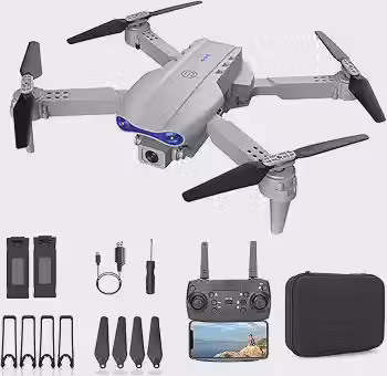 Drone com Câmera 4K UHD DLI E99, Cinza, 2 Baterias