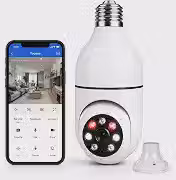 Câmera Lâmpada WiFi 360° Full HD 1080p Yoosee, Câmera de Segurança IP PTZ Giratória, Visão Noturna Colorida, Detecção de Movimento, Áudio Bidirecional, E27, Bivolt, App Celular