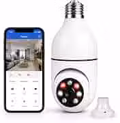 Câmera Lâmpada WiFi 360° Full HD 1080p Yoosee, Câmera de Segurança IP PTZ Giratória, Visão Noturna Colorida, Detecção de Movimento, Áudio Bidirecional, E27, Bivolt, App Celular