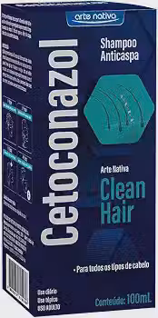 Shampoo Cetoconazol Anticaspa 100ml Combate a Caspa, Coceira e Vermelhidão - Arte Nativa