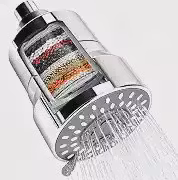 Chuveiro com Filtro, 5 Modos de Pulverização, Ângulo Ajustável 360°, com Filtro Removível Embutido, Pressurizador, Ideal para Pele e Cabelo, Chuveiro com Filtro, sem Aquecimento Elétrico