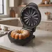 Mini Máquina de Bolo Individual Elétrica 110V Antiaderente Preta Cake Maker