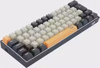 TECLADO GAMER REDRAGON LAKSHMI LARANJA+CINZA+ PRETO COM SWITCH MARROM