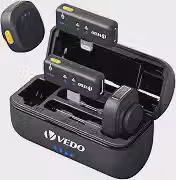 Microfone de Lapela Sem Fio,Conta com bateria de 40 horas de duração, cancelamento de ruído e qualidade de áudio de 48 kHz/16 bits,ideal para gravação de vídeos e vlogging