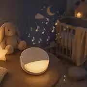 Aparelho de Ruído Branco Premium com Luz Noturna, Máquina com 20 Sons Relaxantes para Dormir, Som de Útero para Bebê Temporizador Inteligente 15/30/60 min Recarregável Portátil