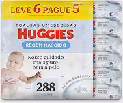 Lenços Umedecidos Huggies Recém-Nascido Sem Fragrância 6x48U