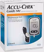 Kit Medidor de Glicose Accu-Chek Guide Me, mg/dL, 10 Tiras
