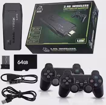 Video Game Retro Game Stick Lite 4K Hdmi 64Gb Com 2 Controles