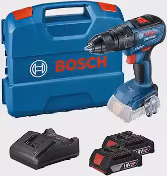Bosch Parafusadeira Furadeira Impacto GSB 18V-50 18V Brushless com 2 baterias, 1 carregador e maleta