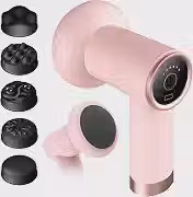 Massageador Elétrico Portátil para Corpo, 6 Intensidades, 5 Cabeças Intercambiáveis, Bateria USB, Motor Silencioso, Alívio Muscular e Relaxamento Corporal