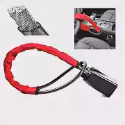 Trava Antifurto Veicular Volante Cinto Segurança Carro 3 Chaves (Vermelho)