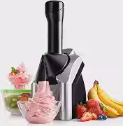 Máquina de sorvete de 200W, ideal para servir sobremesas e frutas, iogurte congelado,Design fácil de usar, perfeita para casa, bares, cafés, projetos