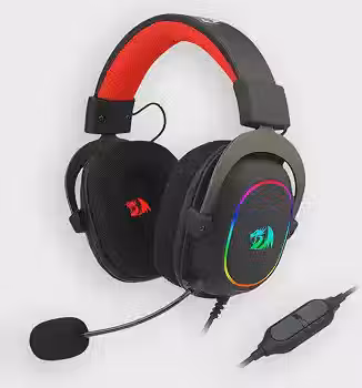 Headset Gamer Redragon Zeus X RGB USB 7.1 Surround Sound Virtual H510-RGB, Preto