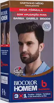 Biocolor Homem Tonalizante De Cabelo Masculino Bozzano Castanho Médio