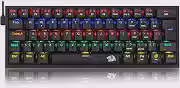 Redragon TECLADO MECANICO GAMER FIZZ RAINBOW PRETO SWITCH AZUL