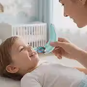 Aspirador Nasal Para Bebê Recarregável Sucção c/ Bico de Silicone 5 Velocidades