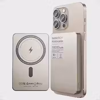 Power Bank Magnetico Indução Portátil, 10.000mAh, Carregamento por Indução, 22.5W, Para iPhone