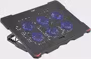Bright Cooler para Notebook 6 Fans (6 Ventoinhas) LED e USB Hub Preto, 1500 RPM, Ruído 20dBA