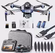 Drone com Câmera 4K GT8 Drone Profissional FPV com 2 Baterias e Controle Remoto com Tela, Até 25 Minutos De Voo, Sistema De Fluxo Óptico para Adultos e Iniciantes