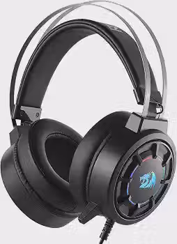 Headset Gamer Redragon Grendel RGB Preto USB Drivers 40mm Iluminação Lateral Arco Suspenso com Ajuste de Volume H314-RGB