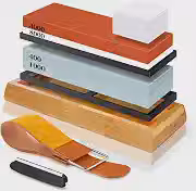 Kit Completo de Pedra de Amolar Dupla Face (400 a 8000) para Afiação de Facas