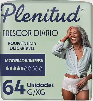 Plenitud Roupa Íntima Classic para Incontinência G/XG 2x32-64 Un