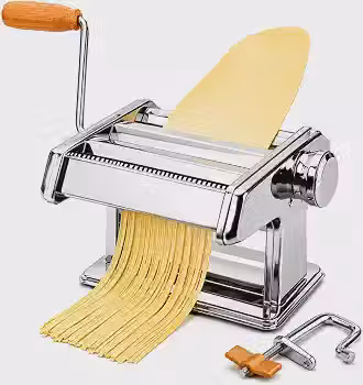 Máquina de Macarrão Manual em Aço Inox com Manivela