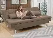 Sofá-cama Casal Reclinável Suede Linoforte Yasmin
