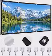 Tela de projeção 120 polegadas dobráve, HD/4K Nítida Sem Reflexos Tela de Projeção Portátil, Instalação Fácil e Rápida, Ideal para Ambientes Domésticos, Escritórios