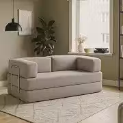 Sofá-cama Flowin Boucle - Cinza