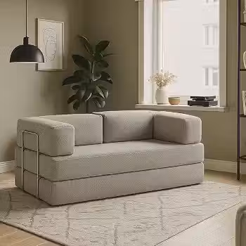 Sofá-cama Flowin Boucle - Cinza