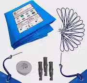 Lona Capa Para Piscina 6,5x3,5 300 Micras Com Kit Instalação