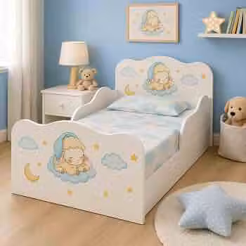 Cama Infantil Adesivo Ovelhinha Nuvem Moderna Resistente Branco