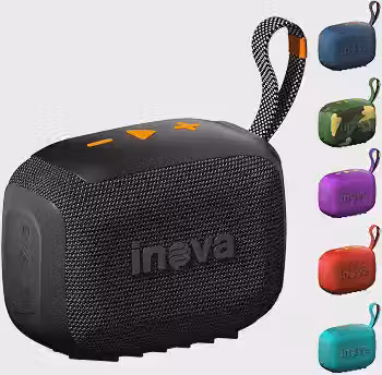 Caixa de Som, inava, Go-4, Bluetooth, Portátil,12h de reprodução, À Prova D'água IP67, TWS/FM/USB/TF(preto)