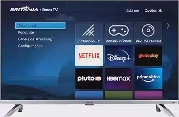 Fast Smart TV Britânia BTV32G7PR2CSBLH 32' Led Dolby Áudio