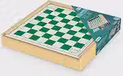 Junges - Jogo Xadrez, Ludo, Damas e Trilha (4 em 1) - Em madeira (MDF)