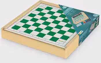 Junges - Jogo Xadrez, Ludo, Damas e Trilha (4 em 1) - Em madeira (MDF)