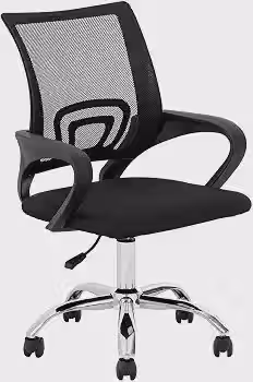 Cadeira de Escritório Ergonômica Giratória para Home Office, Encosto Mesh Respirável, Regulagem de Altura, Base Cromada, Suporta até 120kg