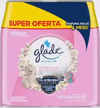 Glade Aromatizador de Ambiente Automático, Lembranças de Infância, 2 Refis de 260ml Cada