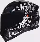 Capacete ASX City Fun Ha Ha ha + Viseira Fume com narigueira alta (60)