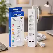 Filtro de Linha 5 Tomadas USB USB-C Proteção Contra Surtos Bivolt 2m