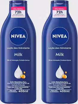NIVEA Kit Loção Hidratante Milk Pele Seca a Extrasseca 400ml (2 unidades)