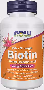 Biotina 10000mcg (120 Vcaps) Now Foods